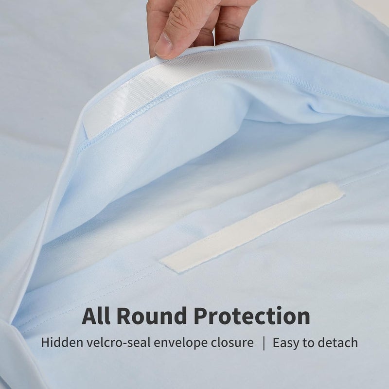 Pucmaoci Organic Waterproof Baby Lounger Covers 2 Pack| GOTS Certified 100% Cotton| Removable Cover with Waterproof Liner | Machine Washable and Dry (Cover only)（Blue & Green) - Image 5